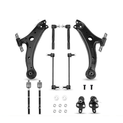 10pcs Front Lower Control Arm Ball Joint Sway Bar Tie Rod for Toyota Camry 02-03