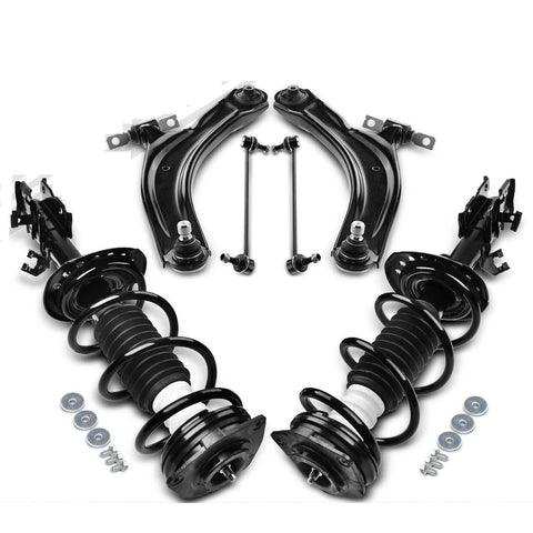 6x Front Complete Strut & Coil Spring Control Arm Kit for Nissan Rogue 2008-2012