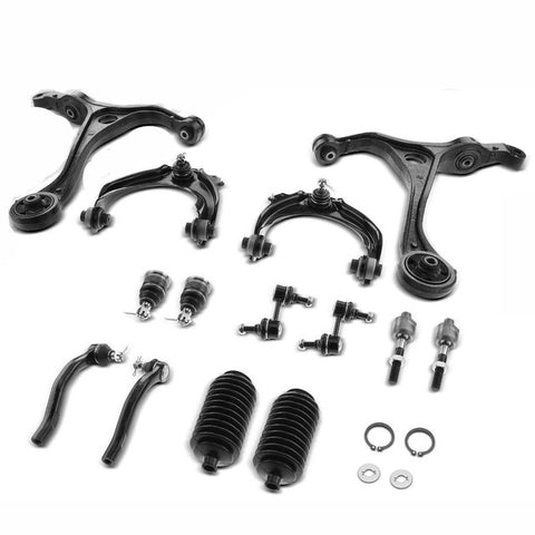 14x Front Upper & Lower Control Arm Sway Bar Tie Rod for Honda Accord Acura TSX
