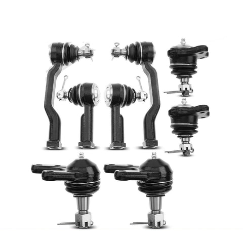 8x Inner & Outer Tie Rod End w/ Ball Joint for Mazda B2200 B2600 1987-1993 RWD