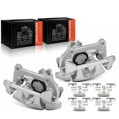 2x Rear Side Disc Brake Caliper w/Bracket for Audi A4 A5 Quattro 2009-2012 Q5