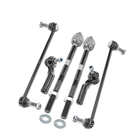 6x Front Side Stabilizer Bar Link & Tie Rod End for Lincoln MKC 2015-2019 2.0L