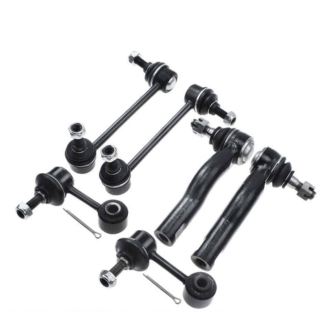 6Pcs Stabilizer Bar Link & Tie Rod End for Ford Fusion 2006-2009 Lincoln Mercury