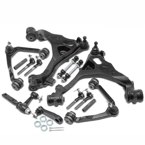 14x Front Control Arm & Idler & Pitman Arm & Tie Rod End for Ford F-150 F-250