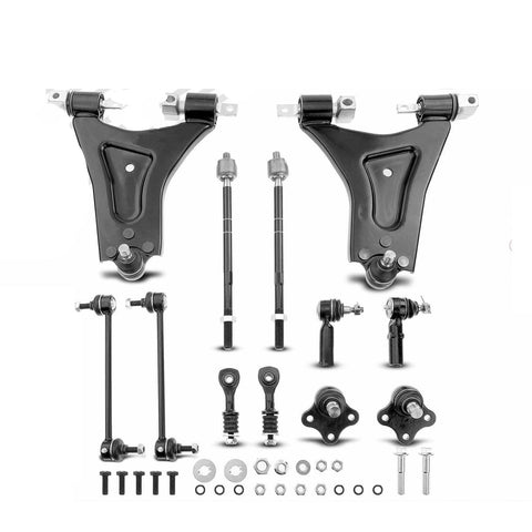 12Pcs Front Rear Control Arm Sway Bar Link Tie Rod End for Ford Contour Mercury
