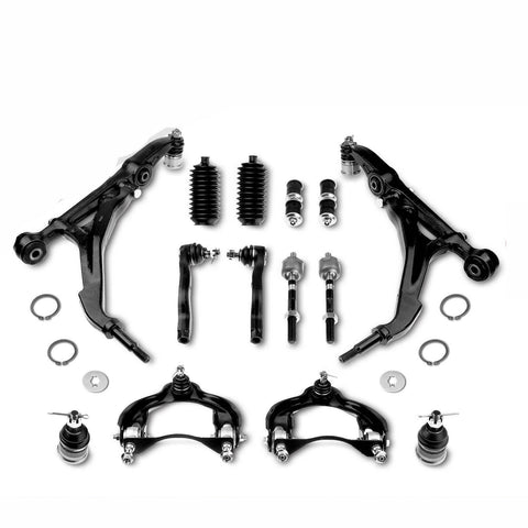 14x Front Control Arm w/ Ball Joints Sway Bar Link Tie Rod End for Honda Civic
