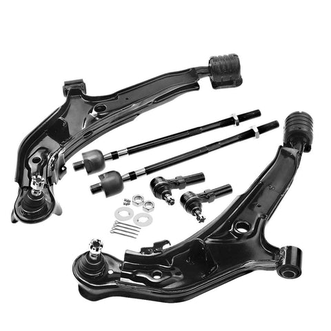 6Pcs Front Control Arm w/ Ball Joint Tie Rod End for Nissan Maxima Infiniti 30