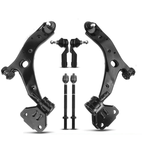 6x Front Control Arm w/Ball Joint Tie Rod End for Mazda 3 2007 2008 2009 L4 2.3L