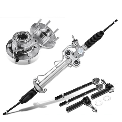 7pcs Front Rack & Pinion Hub Bearing Tie Rod End Kit for Cadillac Chevrolet GMC