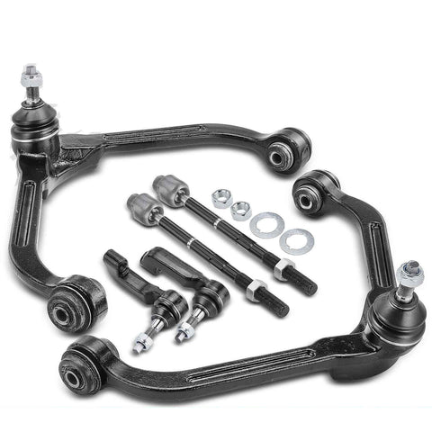 6pcs Front Upper Control Arm and Ball Joint & Tie Rod End for Jeep Liberty 02-05