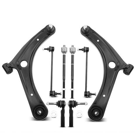 8x Front Control Arm Tie Rod Sway Bar Kit for Dodge Caliber Jeep Compass Patriot