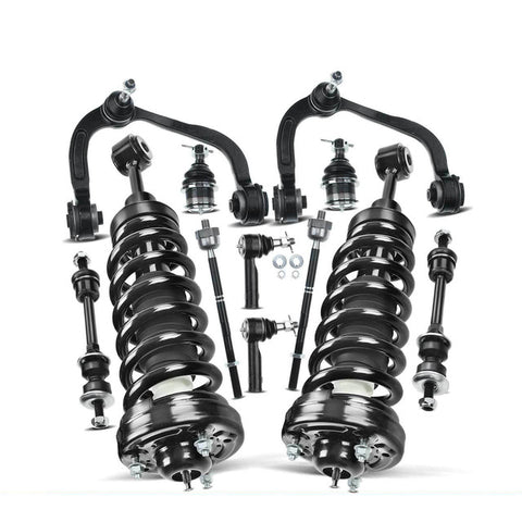 12x Front Complete Strut & Coil Spring Control Arm Kit for Ford F-150 05-06 4WD
