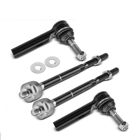 4x Inner&Outer Tie Rod End for Dodge Caliber Jeep Compass Patriot 2007 2008-2017
