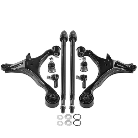 8x Front Control Arm w/ Ball Joint & Tie Rod Kit for Honda Civic 01-05 1.3L 1.7L