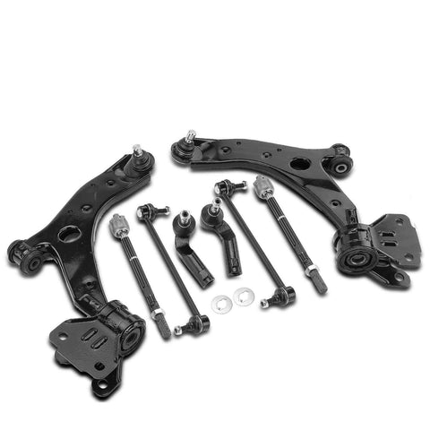 8x Front Lower Control Arm w/ Ball Joint Tie Rod End for Mazda 3 2007-2009 Turbo