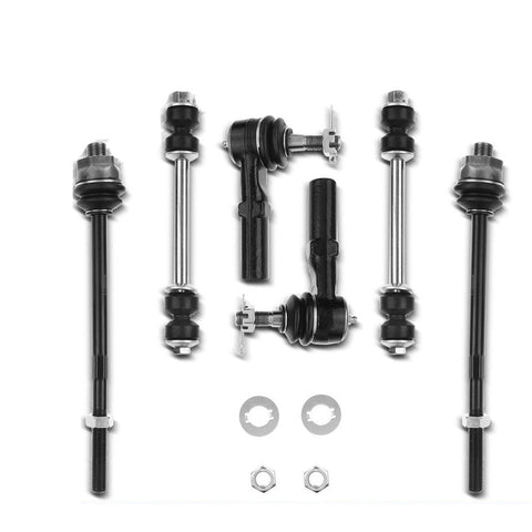 6x Front Sway Bars Link & Tie Rod End for Chevrolet Silverado GMC Sierra Hummer