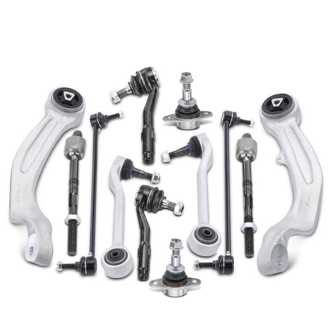 12x Front Control Arm Sway Bar Link Tie Rod End for BMW E60 F10 525xi 2006-2007