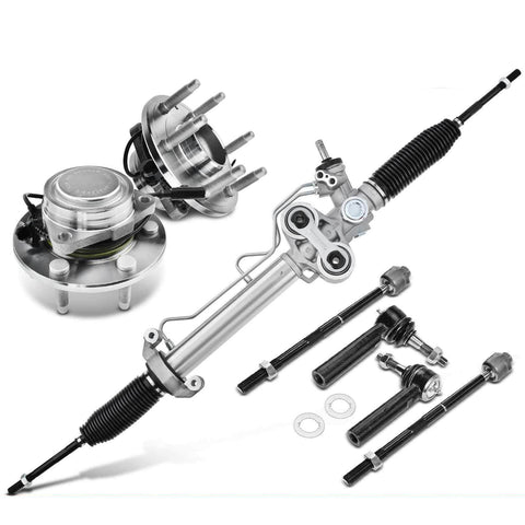 7x Front Rack & Pinion Hub Bearing Tie Rod End Kit for Chevrolet Tahoe GMC RWD