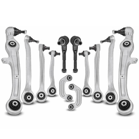 12pcs Control Arm Ball Joint Tie Rod Sway Bar Kit for Audi A6 A6Quattro S6 05-11