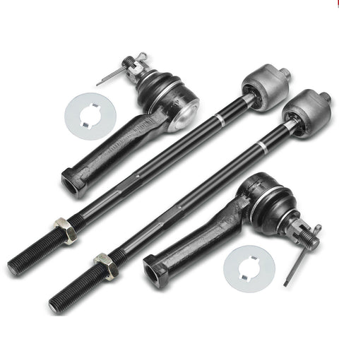 4pcs Steering Tie Rod End Inner & Outer for Honda Odyssey 1999 2000 2001 V6 3.5L