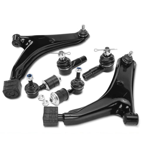 6Pcs Control Arm w/ Ball Joint Sway Bar Link Tie Rod End for Suzuki Swift 90-94