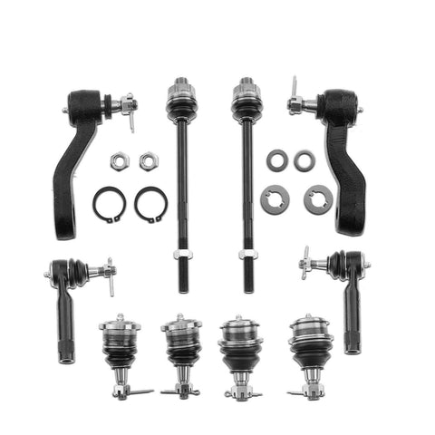 10Pcs Inner & Outer Tie Rod End & Ball Joint Kit for Chevy Silverado GMC Sierra