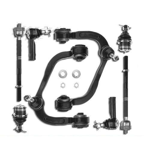 8x Front Control Arm w/ Ball Joint Tie Rod End for Ford F-150 2004 2005 2006 4WD