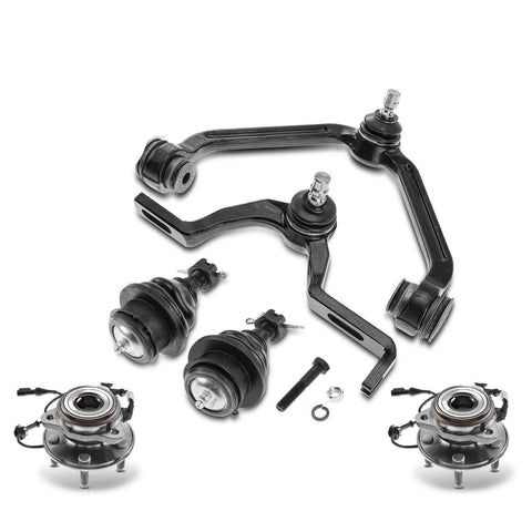 6x Front Wheel Hub Bearing Control Arm Ball Joint Kit for Ford Explorer Mercury