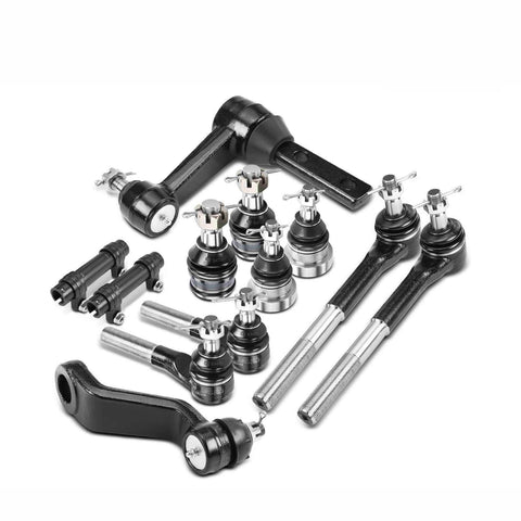12x Idler & Pitman Arm w/ Ball Joints Tie Rod End Kits for Dodge Ram 2500 3500