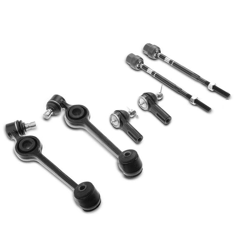 6pcs Front Control Arm w/ Ball Joint Tie Rod End for Ford Escort Tempo Mercury