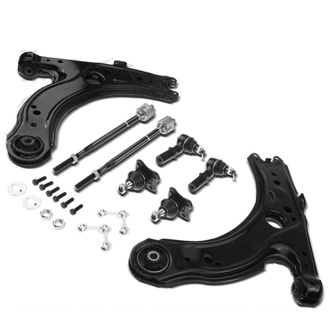 8pcs Front Control Arm Ball Joint Tie Rod Ends for Volkswagen Beetle Golf Jetta