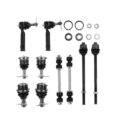 10pcs Front Sway Bar Link &Tie Rod End Ball Joint for Chevrolet Silverado Sierra