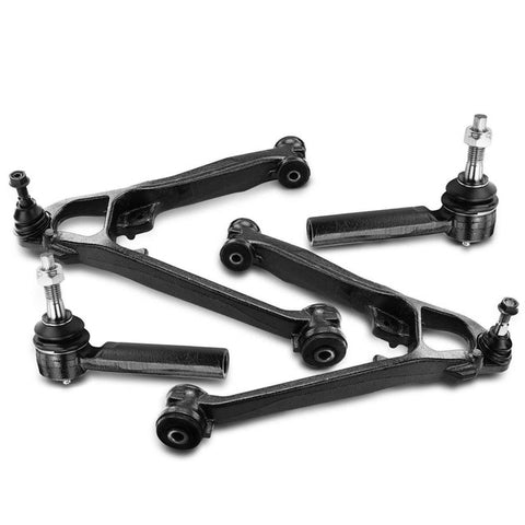 4x Front Control Arm w/ Ball Joint Tie Rod End for Chevrolet Silverado 1500 GMC