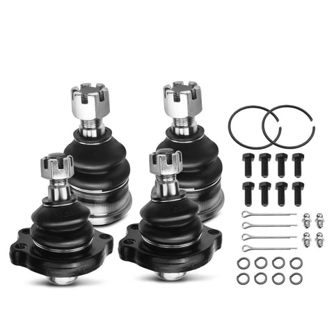 4x Front Lower & Upper Ball Joints for Nissan D21 1986-1994 Pickup 1995-1997 RWD