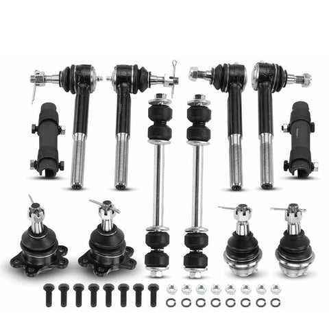 12pcs Front Stabilizer Bar Link Kit & Ball Joint for Chevrolet K1500 K2500 GMC