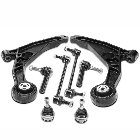8x Front Control Arm w/ Ball Joint Sway Bar Link Tie Rod End for Dodge Journey