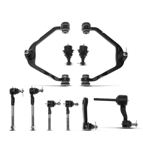 10x Front Control Arm Ball Joint Tie Rod Pitman & Idler Arm for Ford Lincoln RWD