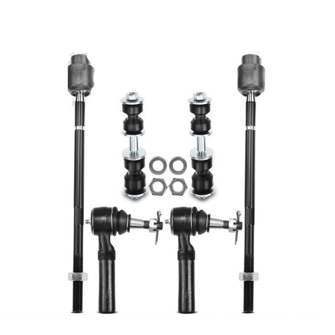 6Pcs Front Sway Bar Link Kit Tie Rod End for Chevrolet Impala Buick Olds Pontiac