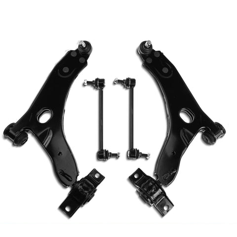 4x Front Control Arm w/ Ball Joint Stabilizer Bar Link for Ford Focus 2000-2004