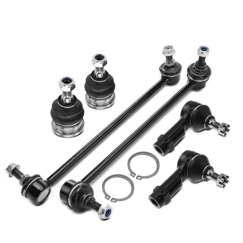 6x Front Sway Bar Link & Tie Rod End & Ball Joint for Hyundai Tiburon 2003-2008