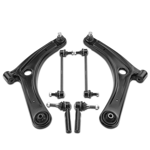 6Pcs Front Control Arm Sway Bar Link Tie Rod End for Dodge Caliber 07-12 Jeep