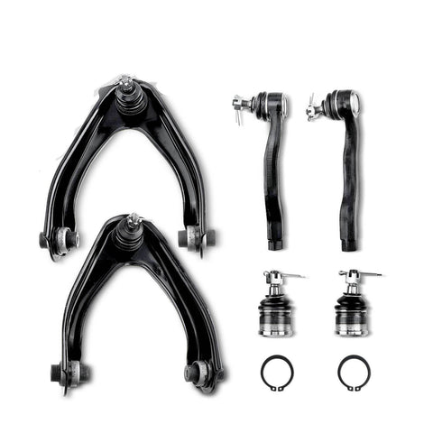 6Pcs Front Upper Control Arm w/ Ball Joint Tie Rod End for Honda CR-V 1997-2001