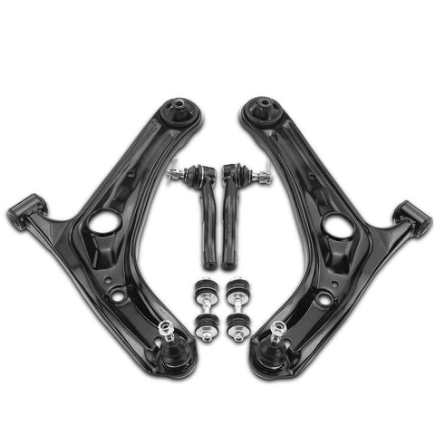 6Pcs Front Control Arm Stabilizer Bar Link Tie Rod End for Toyota Echo 2000-2005