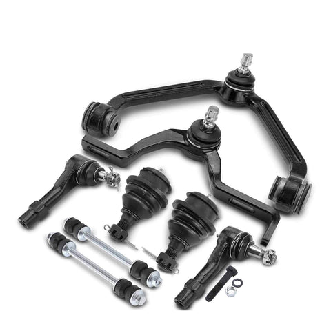 8x Front Control Arm w/ Ball Joint & Sway Bar Link Tie Rod End for Ford Explorer