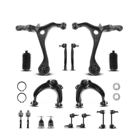 16x Front Upper & Lower Control Arm Sway Bar Tie Rod for Honda Accord Acura TSX