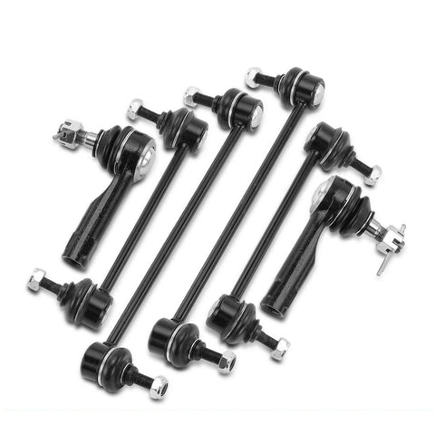 6Pcs Front & Rear Stabilizer Bar Link & Tie Rod End for Mazda Protege Protege5