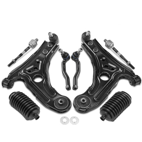 8pcs Front Control Arm with Ball Joint Tie Rod Ends Kit for Aveo G3 Wave Swift+