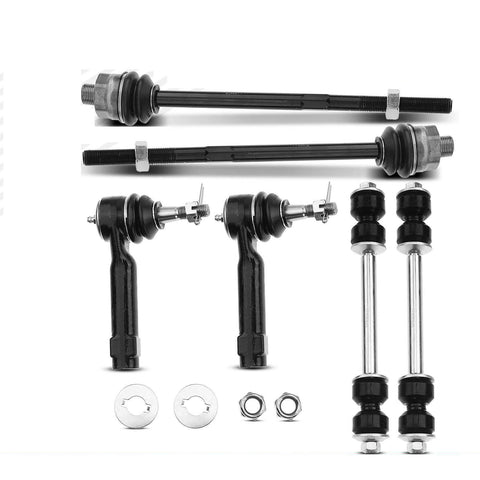 Front Stabilizer Bar End Link Inner & Outer Tie Rod End for Chevy Cadillac GMC