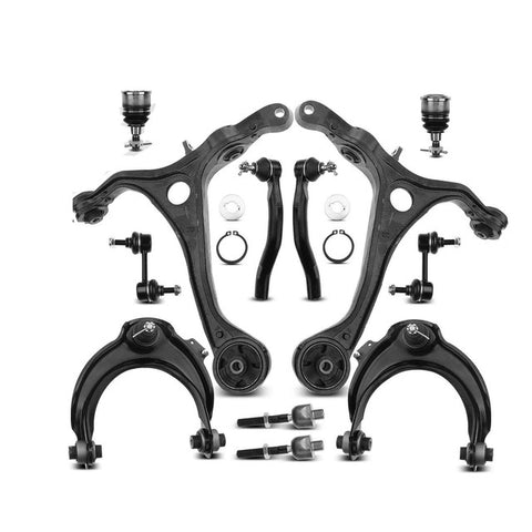12x Front Control Arm w/ Ball Joint Sway Bar Link Tie Rod End for Honda Accord