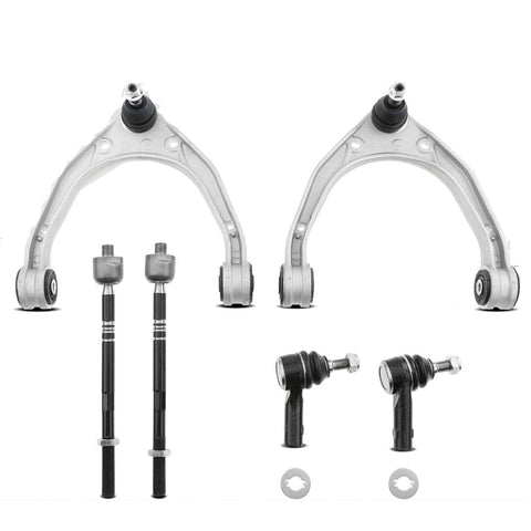 4Pcs Control Arm w/ Ball Joint Tie Rod End for Volkswagen Touareg 04-10 Audi Q7